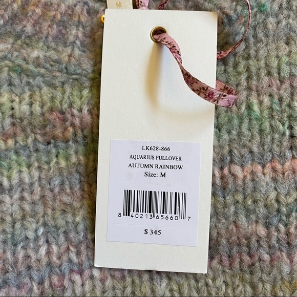 NEW LoveShackFancy Aquarius Wool Blend Puffed Sleeve Pullover Sweater NWT - Picture 9 of 10